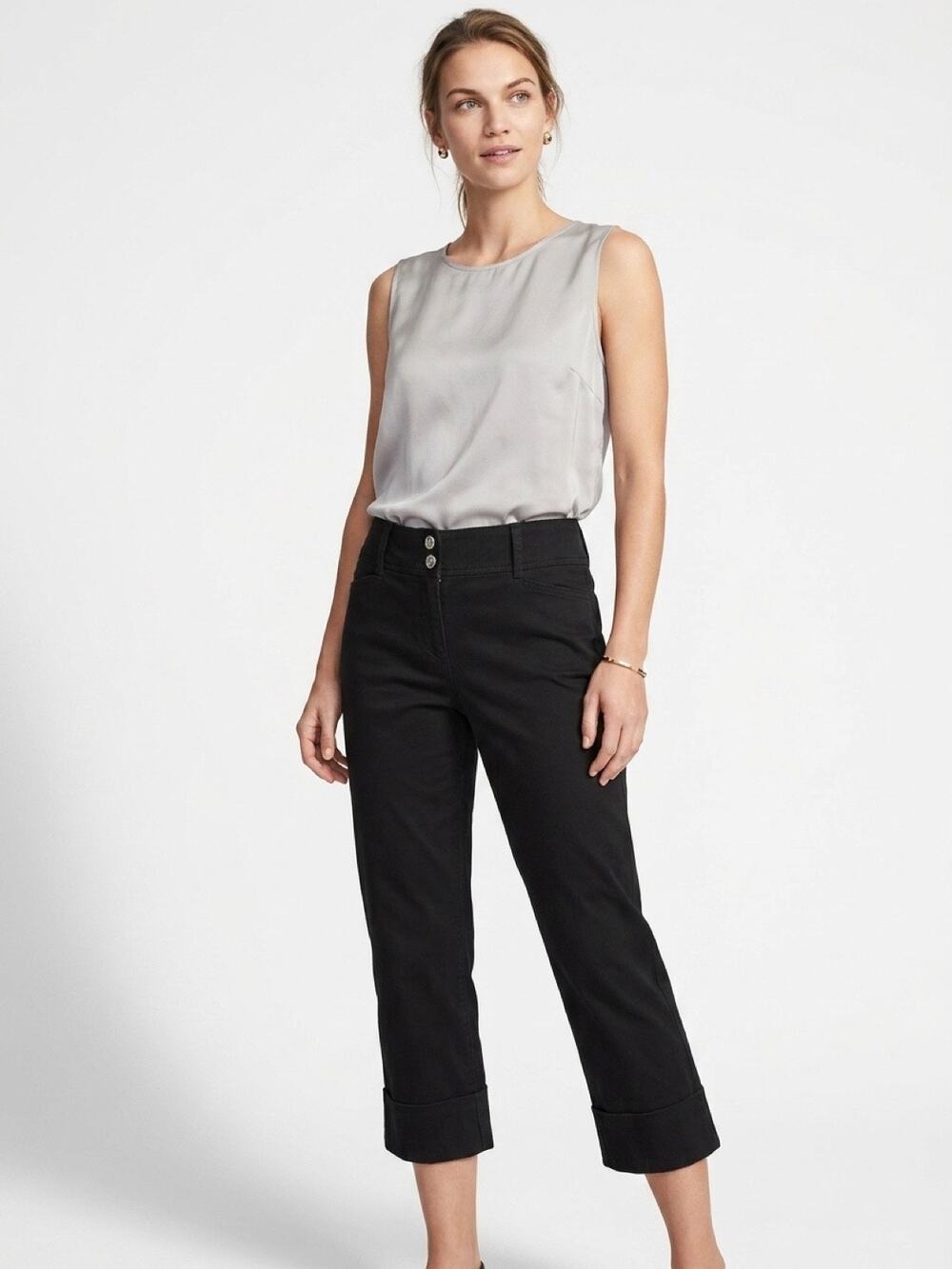 White House Black Market Cropped Pants Womens Size 10